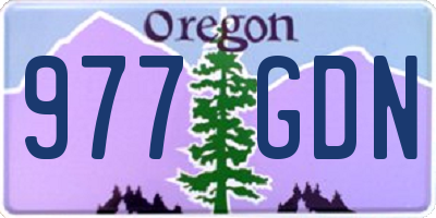 OR license plate 977GDN