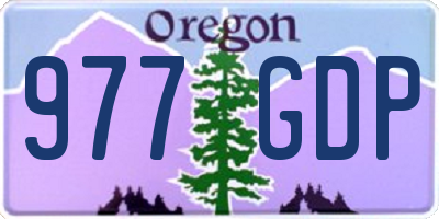 OR license plate 977GDP
