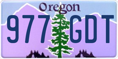 OR license plate 977GDT