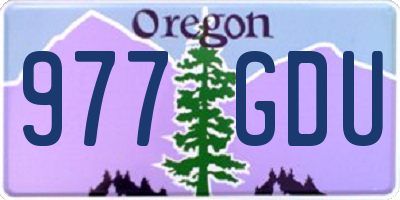 OR license plate 977GDU