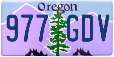 OR license plate 977GDV