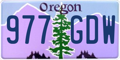 OR license plate 977GDW
