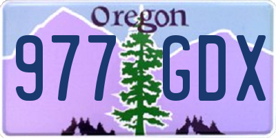 OR license plate 977GDX