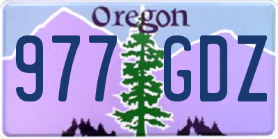 OR license plate 977GDZ