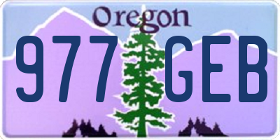 OR license plate 977GEB
