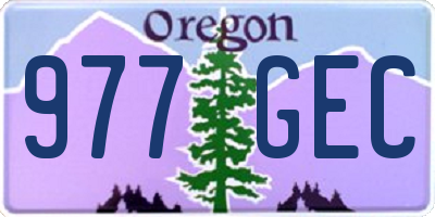OR license plate 977GEC