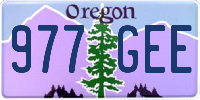 OR license plate 977GEE