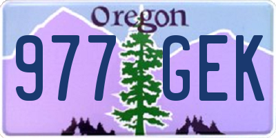 OR license plate 977GEK