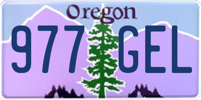 OR license plate 977GEL