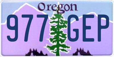OR license plate 977GEP