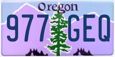 OR license plate 977GEQ