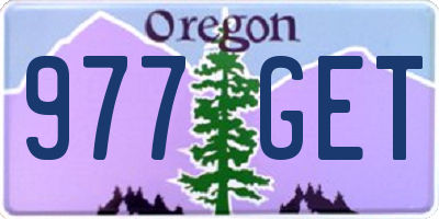 OR license plate 977GET