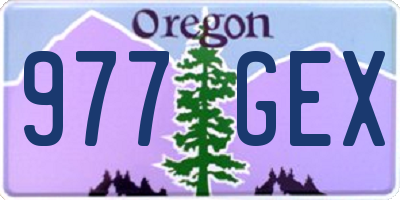 OR license plate 977GEX