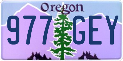 OR license plate 977GEY