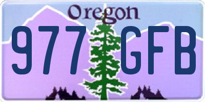 OR license plate 977GFB