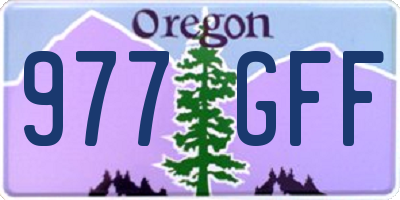 OR license plate 977GFF