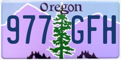 OR license plate 977GFH