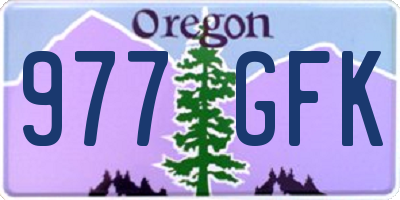 OR license plate 977GFK
