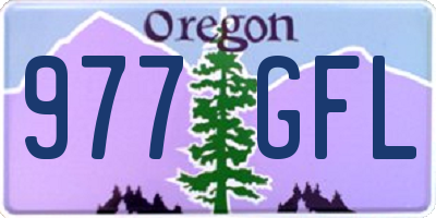 OR license plate 977GFL