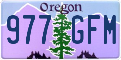 OR license plate 977GFM