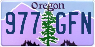 OR license plate 977GFN