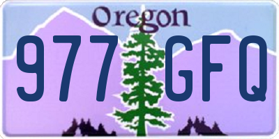 OR license plate 977GFQ