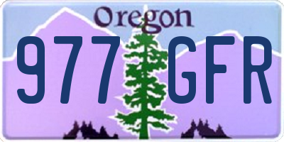 OR license plate 977GFR