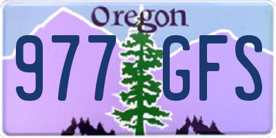 OR license plate 977GFS