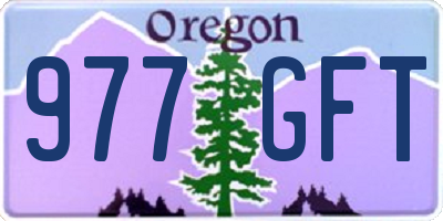 OR license plate 977GFT