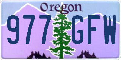 OR license plate 977GFW