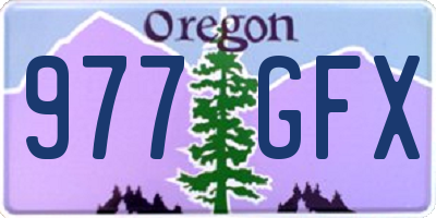 OR license plate 977GFX