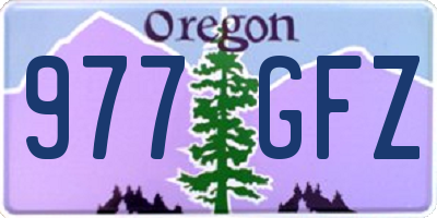 OR license plate 977GFZ