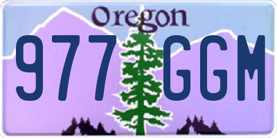 OR license plate 977GGM