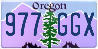 OR license plate 977GGX