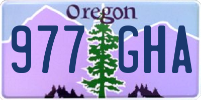 OR license plate 977GHA