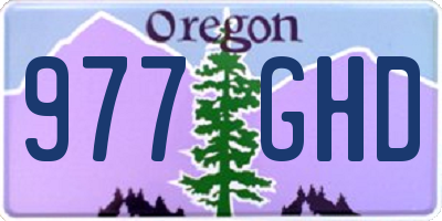 OR license plate 977GHD