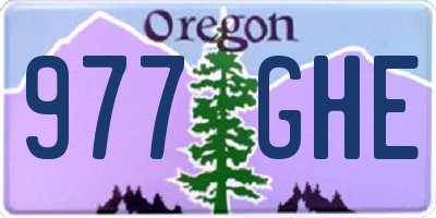 OR license plate 977GHE