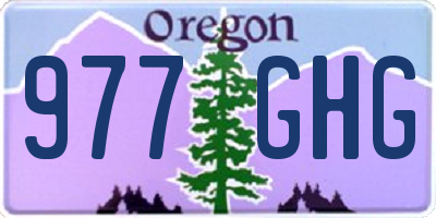 OR license plate 977GHG
