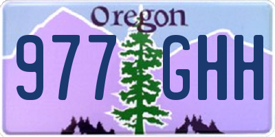 OR license plate 977GHH