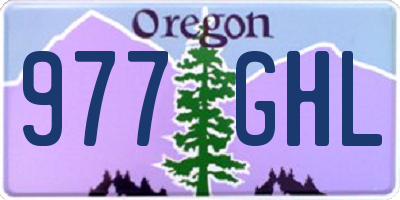 OR license plate 977GHL