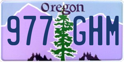 OR license plate 977GHM