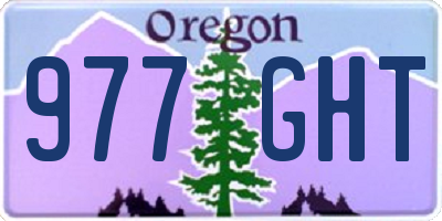 OR license plate 977GHT