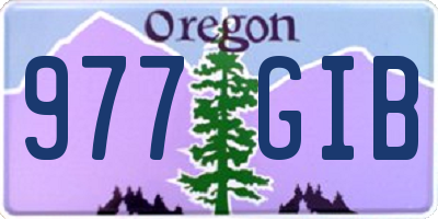 OR license plate 977GIB