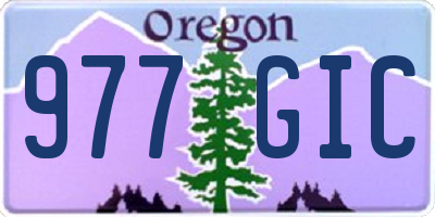 OR license plate 977GIC