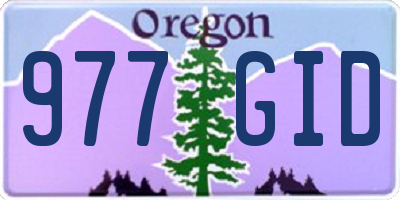 OR license plate 977GID