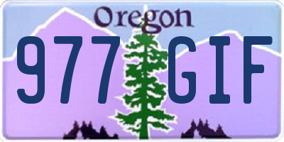 OR license plate 977GIF