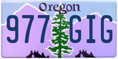 OR license plate 977GIG