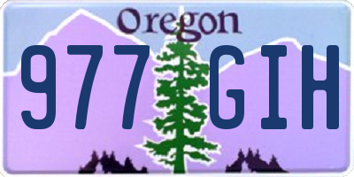 OR license plate 977GIH