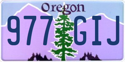 OR license plate 977GIJ