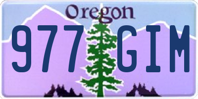 OR license plate 977GIM